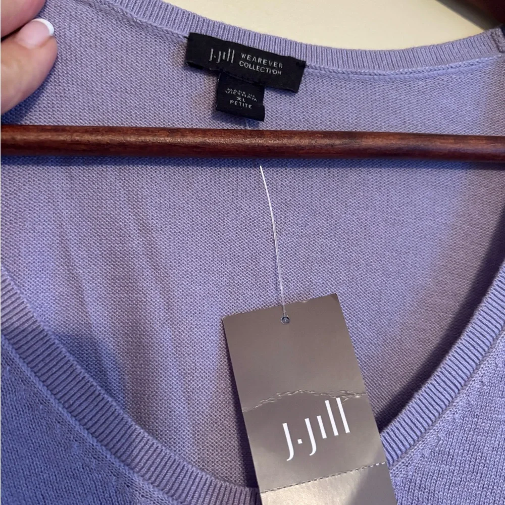 J Jill blouse spring sweater silk blend women’s size XL petite lavender color
